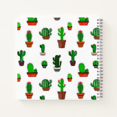Cute Cactus illustrations Pattern White Notizblock (Rückseite)