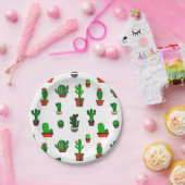 Cute Cactus illustrations Pattern White Pappteller (Party)
