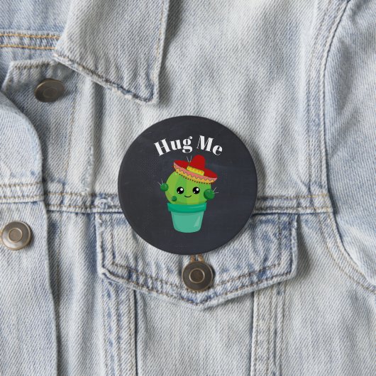Cute Cactus in a Sombrero Hug Button (Beispiel)