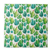 Cute Cactus Seamless Pattern Fliese (Vorderseite)