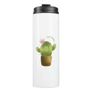 Cute Cactus Travel Tumbler – Kawaii Succulent Cup Thermosbecher