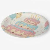 Cute Cake and Cupcakes Pappteller (Schrägansicht)