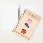 Cute Cakes Dessert Cafe with Name Notizblock (Innen)