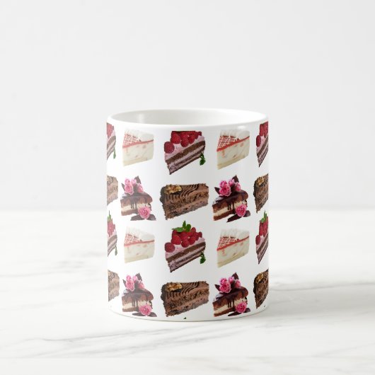 Cute Cakes Lovers Desserts Pattern Kaffeetasse (Mittel)