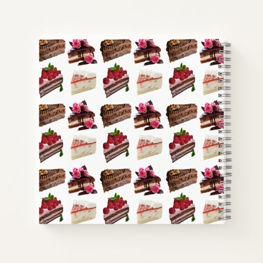 Cute Cakes Lovers Desserts Pattern Notizblock (Rückseite)