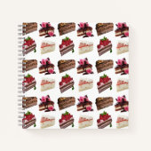 Cute Cakes Lovers Desserts Pattern Notizblock (Vorderseite)