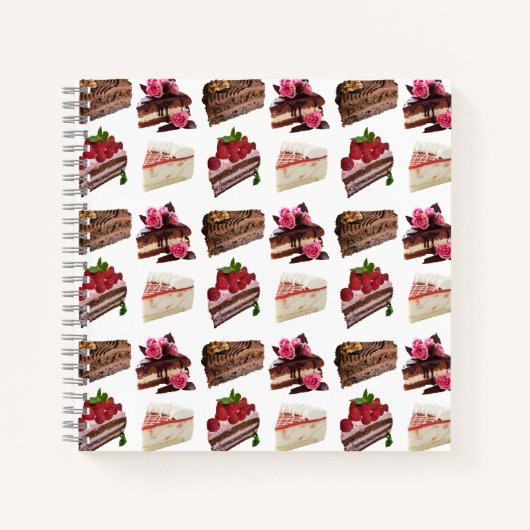 Cute Cakes Lovers Desserts Pattern Notizblock (Vorderseite)