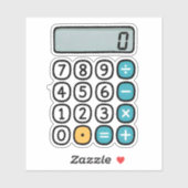 Cute Calculator Math Sticker for School (Blatt)