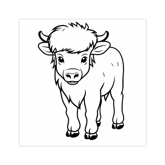 Cute Calf Gummistempel (Prägung)