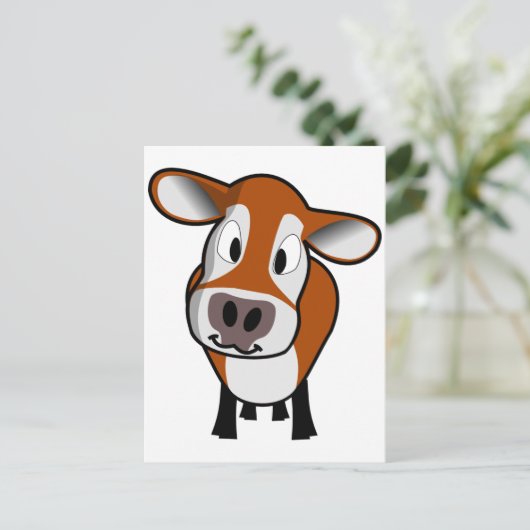 Cute Calf Postkarte (Stehend Vorderseite)