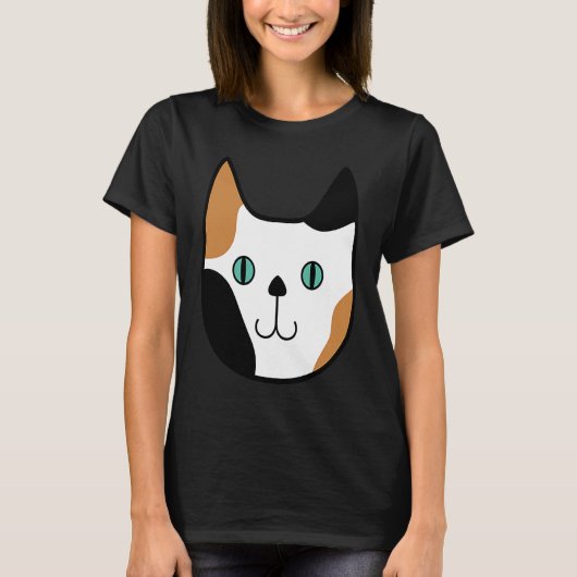 Cute Calico Kitty Cat Fun Adorable Kitten T-Shirt (Vorderseite)