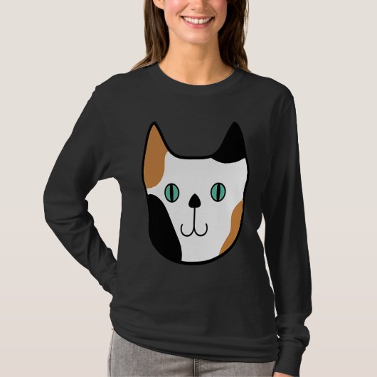 Cute Calico Kitty Cat Fun Adorable Kitten T-Shirt (Vorderseite)