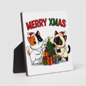 Cute Calico & Siamese Kitten Gift Fotoplatte (Vorderseite)