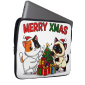 Cute Calico & Siamese Kitten Gift Laptopschutzhülle (Vorne Rechts)