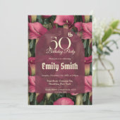 Cute Call Lilies Fantasy 10Th Birthday Einladung (Stehend Vorderseite)