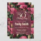 Cute Call Lilies Fantasy 10Th Birthday Einladung (Vorne/Hinten)