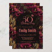 Cute Call Lilies Fantasy 30Th Birthday Einladung (Vorne/Hinten)