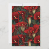 Cute Call Lilies Luxury Birthday Party Einladung (Rückseite)