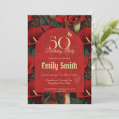 Cute Call Lilies Luxury Birthday Party Einladung (Stehend Vorderseite)