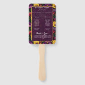 Cute Calla Lilies Sparkle Rustic Wedding Fächer (Rückseite)