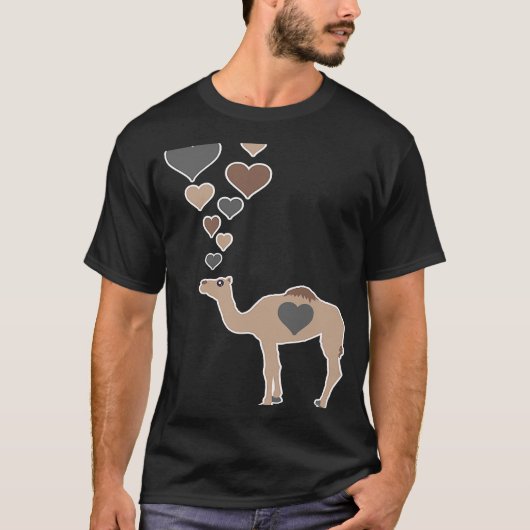 Cute Camel Hearts  Camel  I Love Camels T-Shirt (Vorderseite)