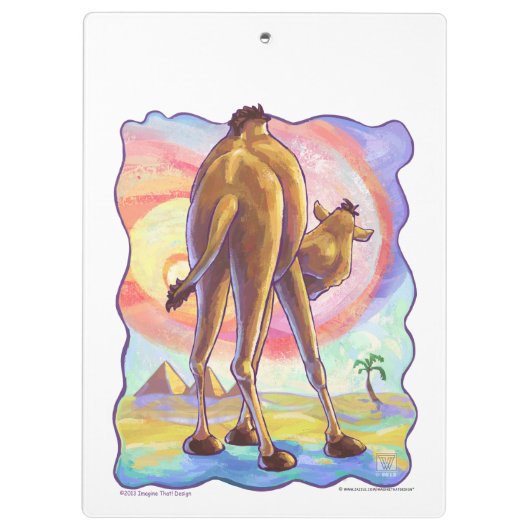 Cute Camel Office Requories Klemmbrett (Rückseite)