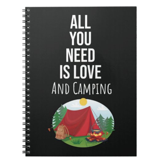 Cute Camping Gift Ideas Camper Outdoor Nature Notizblock (Vorderseite)