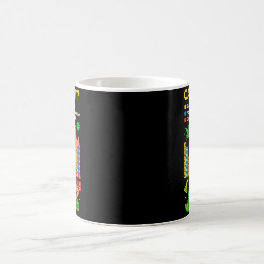 Cute Can I Lick It Dino Periodic Table Science Hum Kaffeetasse (Mittel)