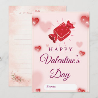 Cute Candy Love Valentine’s Day Card Feiertagskarte