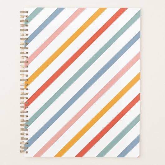 Cute Candy Striped Diagonal Planer (Vorderseite)