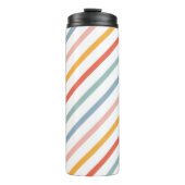 Cute Candy Striped Diagonal Thermosbecher (Vorderseite)