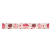 Cute Candy & Sweets Valentine Seamless Pattern Satinband (Vorderseite)