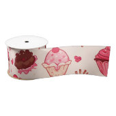 Cute Candy & Sweets Valentine Seamless Pattern Satinband (Spule)