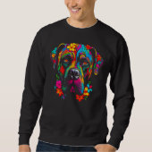 Cute Cane Corso Dog Flowers Sweatshirt (Vorderseite)