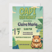 Cute CAPIBARA Invitation Einladung (Vorderseite)