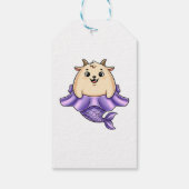 Cute Capricorn Cartoon – Whimsical Zodiac Geschenkanhänger (Rückseite)