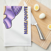 Cute Capricorn Cartoon – Whimsical Zodiac Geschirrtuch (Viertel Falte)