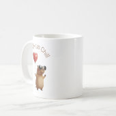 Cute Capybara Always Chill Valentine Coffee Mug Zweifarbige Tasse (Vorderseite Links)