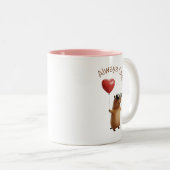 Cute Capybara Always Chill Valentine Coffee Mug Zweifarbige Tasse (VorderseiteRechts)