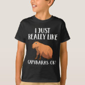 Cute Capybara Art For Men Women Kids Animal Rodent T-Shirt (Vorderseite)