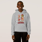 Cute Capybara Christmas Festive Party Hoodie (Vorne ganz)