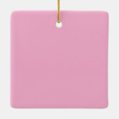 Cute Capybara Christmas Lights Festive Party Pink Keramikornament (Rückseite)