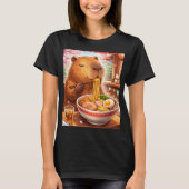 Cute Capybara eating Ramen T-Shirt (Vorderseite)
