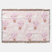 Cute Capybara Hot Air Balloon Decke (Vorderseite)