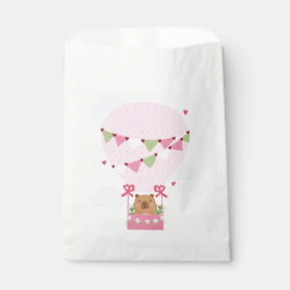 Cute Capybara Hot Air Balloon Favor Bag Geschenktütchen
