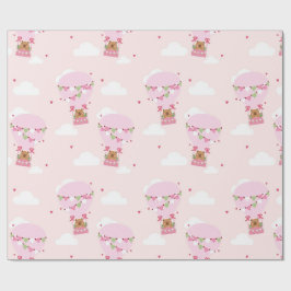 Cute Capybara Hot Air Balloon Geschenkpapier