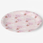 Cute Capybara Hot Air Balloon Pappteller (Schrägansicht)