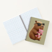 Cute Capybara Hugging Teddy Bear Spiral Notebook Notizblock (Innenseite)