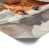 Cute Capybara in Bubble Bath Poster (Ecke)