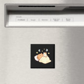 Cute Capybara Kawaii Sleep Pajamas Sleepybara Cat  Magnet (In Situ (Geschirrspüler))